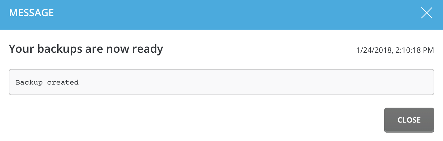 backup success
