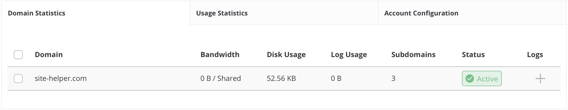 stats logs