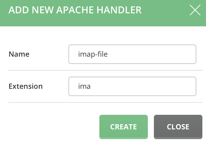 pridať obslužné programy apache